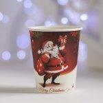 Стакан бумажный «Дед Мороз с подарками» 4308737